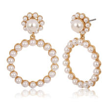 yiwu wholesale market gold metal luxury exaggerated pearl earring big baroque earring alloy